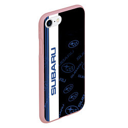 Чехол iPhone 7/8 матовый Subaru Паттерн, цвет: 3D-баблгам — фото 2