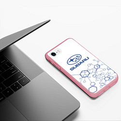 Чехол iPhone 7/8 матовый Субару subaru, цвет: 3D-баблгам — фото 2