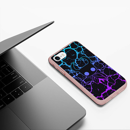 Чехол iPhone 7/8 матовый Hollow Knight образ текстура / 3D-Светло-розовый – фото 3
