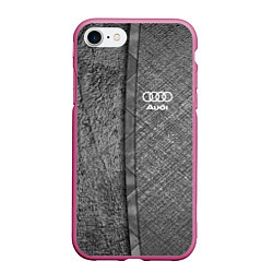 Чехол iPhone 7/8 матовый Audi ауди sport, цвет: 3D-малиновый