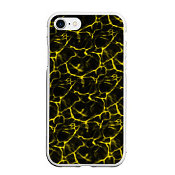 Чехол iPhone 7/8 матовый Yellow Ripple Желтая Рябь, цвет: 3D-белый