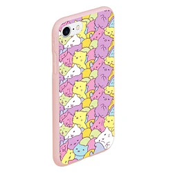 Чехол iPhone 7/8 матовый Cute pattern of seals, цвет: 3D-светло-розовый — фото 2