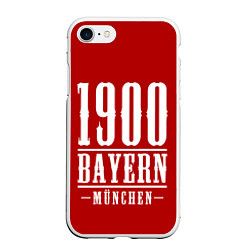 Чехол iPhone 7/8 матовый Бавария Bayern Munchen, цвет: 3D-белый