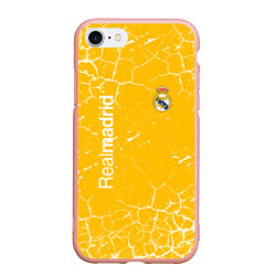 Чехол iPhone 7/8 матовый Реал мадрид, цвет: 3D-светло-розовый