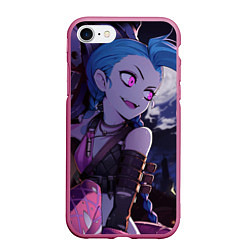 Чехол iPhone 7/8 матовый Jinx-Jinx, цвет: 3D-малиновый