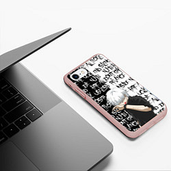 Чехол iPhone 7/8 матовый КАНЕКИ КЕН ZXC MODE, цвет: 3D-светло-розовый — фото 2