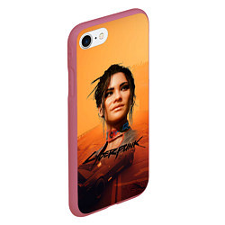 Чехол iPhone 7/8 матовый Panam Cyberpunk2077, цвет: 3D-малиновый — фото 2