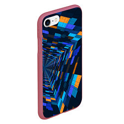 Чехол iPhone 7/8 матовый Geometric pattern Fashion Vanguard, цвет: 3D-малиновый — фото 2