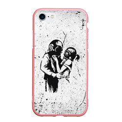 Чехол iPhone 7/8 матовый BANKSY БЭНКСИ космос