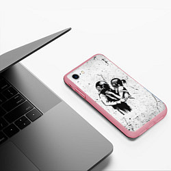 Чехол iPhone 7/8 матовый BANKSY БЭНКСИ космос, цвет: 3D-баблгам — фото 2