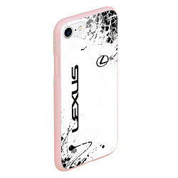 Чехол iPhone 7/8 матовый Lexus texture Трещины, цвет: 3D-светло-розовый — фото 2