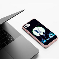 Чехол iPhone 7/8 матовый Атака Титанов Attack on Titan, Logo, цвет: 3D-светло-розовый — фото 2