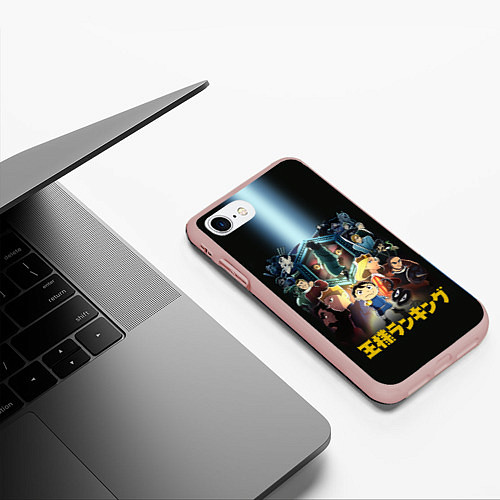 Чехол iPhone 7/8 матовый Рейтинг короля / 3D-Светло-розовый – фото 3