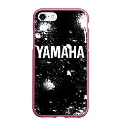 Чехол iPhone 7/8 матовый YAMAHA - БРЫЗГИ, цвет: 3D-малиновый