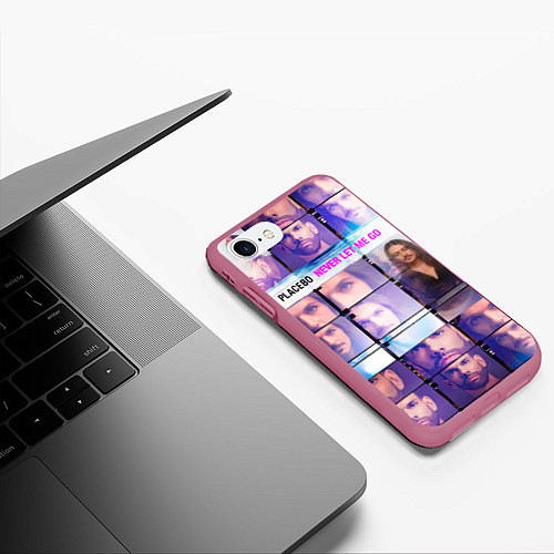 Чехол iPhone 7/8 матовый Placebo - экраны / 3D-Малиновый – фото 3