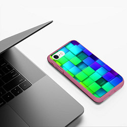 Чехол iPhone 7/8 матовый Color geometrics pattern Vanguard, цвет: 3D-малиновый — фото 2