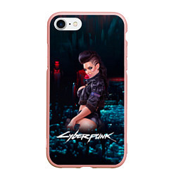 Чехол iPhone 7/8 матовый Cyberpunk2077 Vi, цвет: 3D-светло-розовый