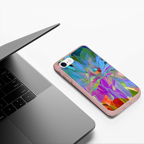 Чехол iPhone 7/8 матовый Abstract color pattern Summer 2022 / 3D-Светло-розовый – фото 3