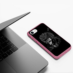 Чехол iPhone 7/8 матовый BERSERK БЕРСЕРК МЕЧ, цвет: 3D-малиновый — фото 2