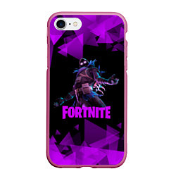 Чехол iPhone 7/8 матовый Fortnite - RAVEN, цвет: 3D-малиновый