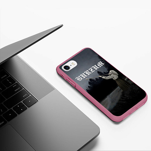 Чехол iPhone 7/8 матовый Burzum - Filosofem / 3D-Малиновый – фото 3