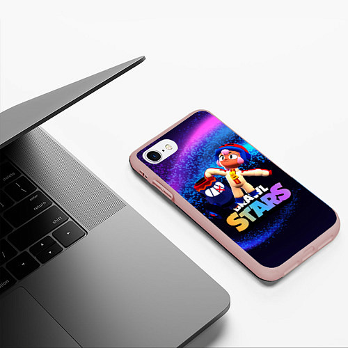 Чехол iPhone 7/8 матовый Brawlstars Бонни Bonny / 3D-Светло-розовый – фото 3