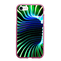 Чехол iPhone 7/8 матовый Portal Fashion pattern Neon, цвет: 3D-малиновый
