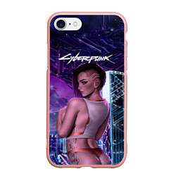 Чехол iPhone 7/8 матовый Sexy Vi Cyberpunk2077, цвет: 3D-светло-розовый