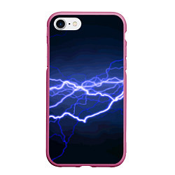 Чехол iPhone 7/8 матовый Lightning Fashion 2025 Neon, цвет: 3D-малиновый