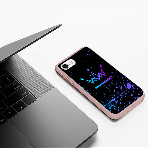 Чехол iPhone 7/8 матовый Mamamoo neon / 3D-Светло-розовый – фото 3