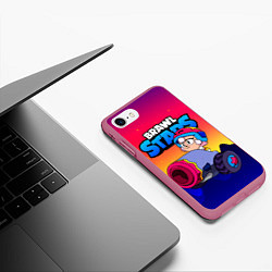 Чехол iPhone 7/8 матовый Bonnie Бонни Brawl Stars, цвет: 3D-малиновый — фото 2