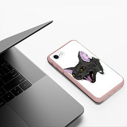 Чехол iPhone 7/8 матовый Сфинкс с лозой, цвет: 3D-светло-розовый — фото 2