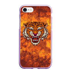 Чехол iPhone 7/8 матовый Пустынный тигр, цвет: 3D-сиреневый