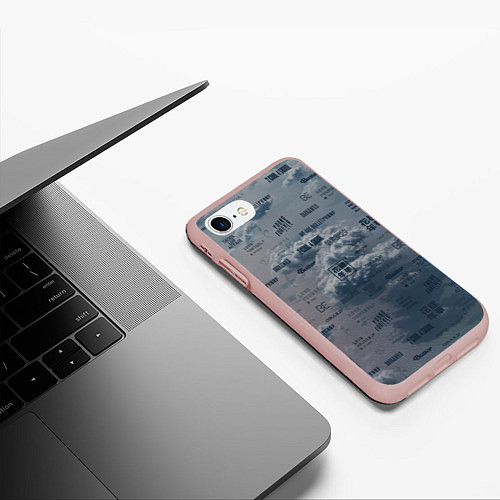 Чехол iPhone 7/8 матовый BTS Дискография / 3D-Светло-розовый – фото 3