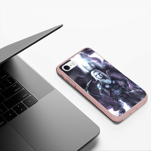 Чехол iPhone 7/8 матовый Vampire Bloodhunt спина / 3D-Светло-розовый – фото 3