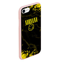Чехол iPhone 7/8 матовый Nirvana молнии, цвет: 3D-светло-розовый — фото 2