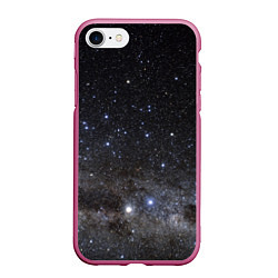Чехол iPhone 7/8 матовый Космический космос, цвет: 3D-малиновый