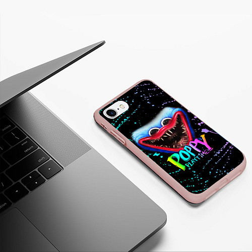 Чехол iPhone 7/8 матовый POPPY PLAYTIME HAGGY WAGGY - ПОППИ ПЛЕЙТАЙМ краска / 3D-Светло-розовый – фото 3