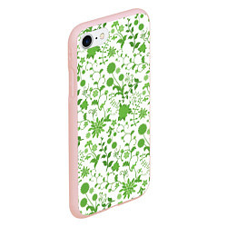 Чехол iPhone 7/8 матовый Зелёное поле, цвет: 3D-светло-розовый — фото 2