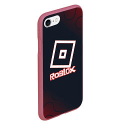 Чехол iPhone 7/8 матовый Roblox : logo, цвет: 3D-малиновый — фото 2