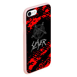 Чехол iPhone 7/8 матовый Slayer - Reign in Blood, цвет: 3D-светло-розовый — фото 2