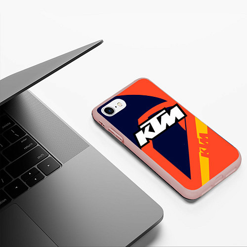 Чехол iPhone 7/8 матовый KTM VINTAGE SPORTWEAR / 3D-Светло-розовый – фото 3