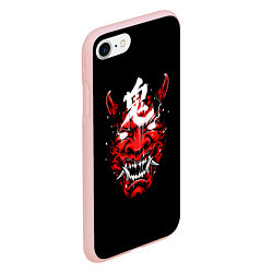 Чехол iPhone 7/8 матовый Red Evil Oni, цвет: 3D-светло-розовый — фото 2