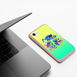 Чехол iPhone 7/8 матовый POPPY PLAYTIME - HAGGY WAGGY AND KISSY MISSY, цвет: 3D-светло-розовый — фото 2