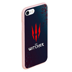 Чехол iPhone 7/8 матовый THE WITCHER - ВЕДЬМАК КРАСНЫЕ КОГТИ, цвет: 3D-светло-розовый — фото 2