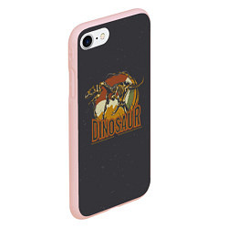 Чехол iPhone 7/8 матовый Динозавр-древность, цвет: 3D-светло-розовый — фото 2