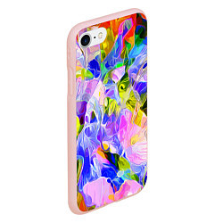 Чехол iPhone 7/8 матовый Красочный цветочный узор Весна - Лето 2023 Colorfu, цвет: 3D-светло-розовый — фото 2