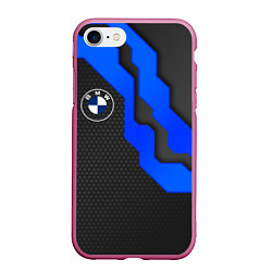 Чехол iPhone 7/8 матовый BMW - ТЕХНО БРОНЯ, цвет: 3D-малиновый