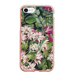 Чехол iPhone 7/8 матовый Цветы Лилия Тигровая, цвет: 3D-светло-розовый