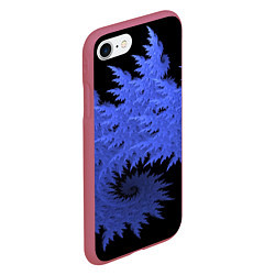 Чехол iPhone 7/8 матовый Абстрактный морозный узор Abstract frost pattern, цвет: 3D-малиновый — фото 2